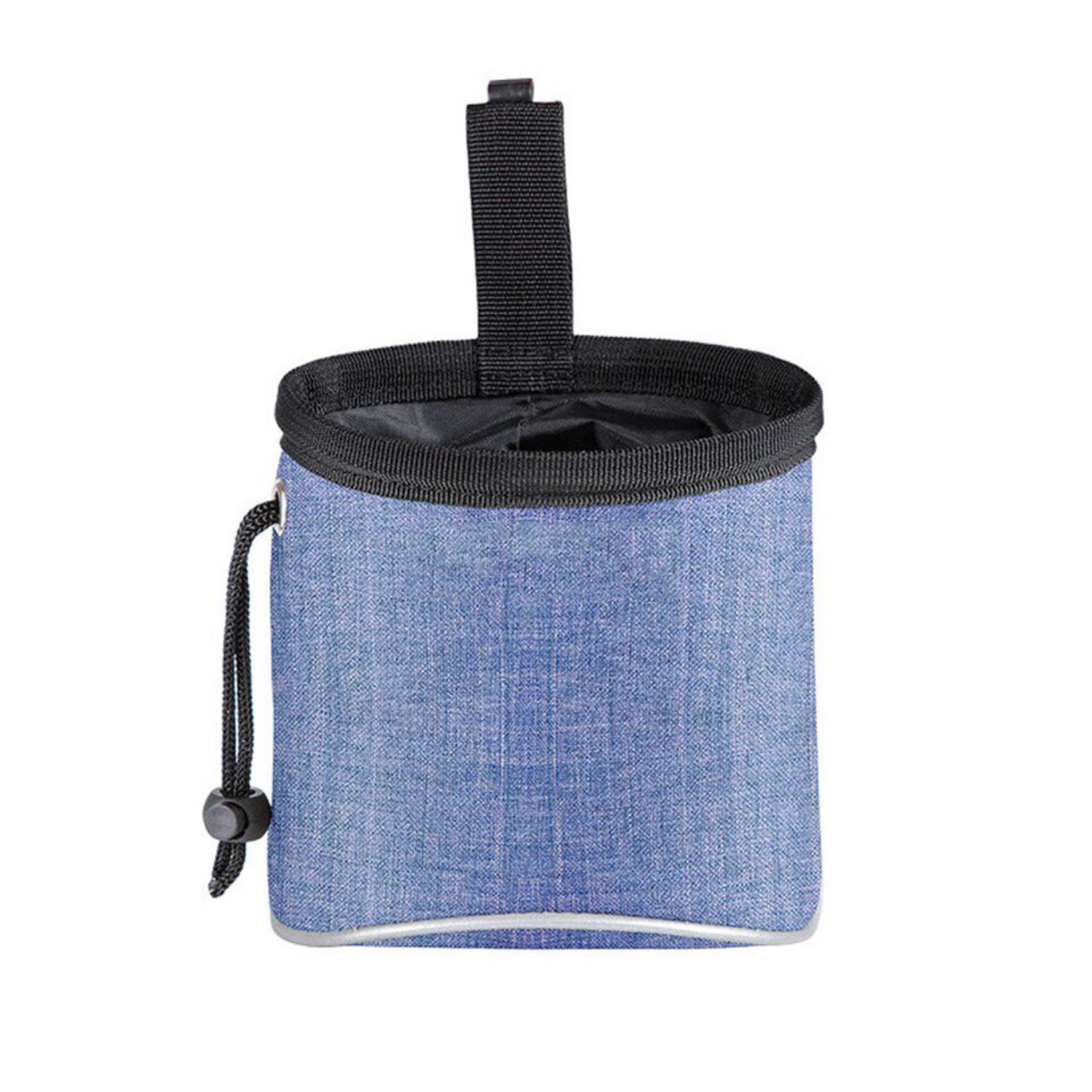 Blue fabric dog training pouch